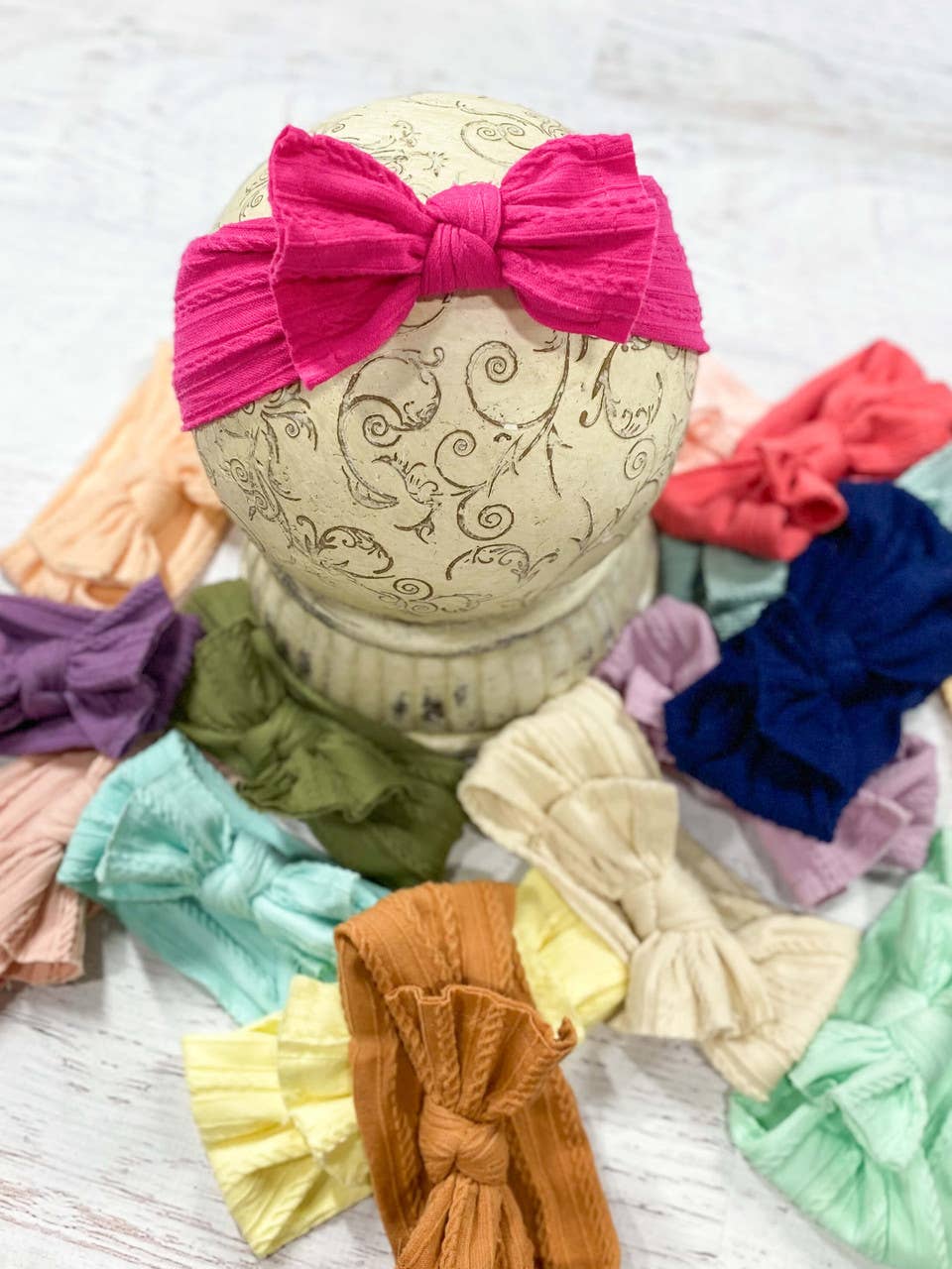 Cable Knit Bow Headband: Oatmeal