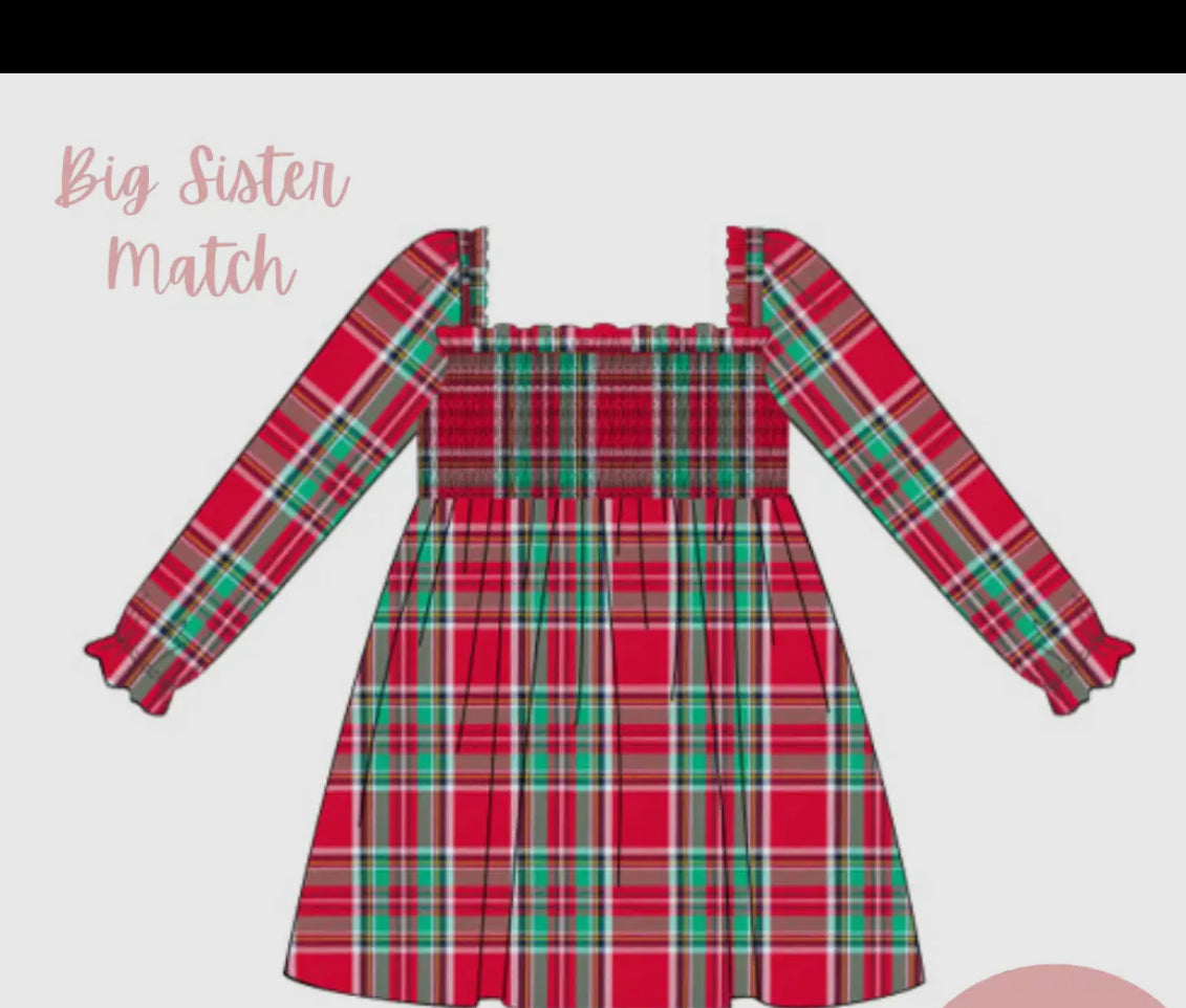 Big sister-plaid dress