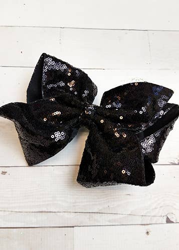 Sequin Texas Size Hair Bows: Turquoise