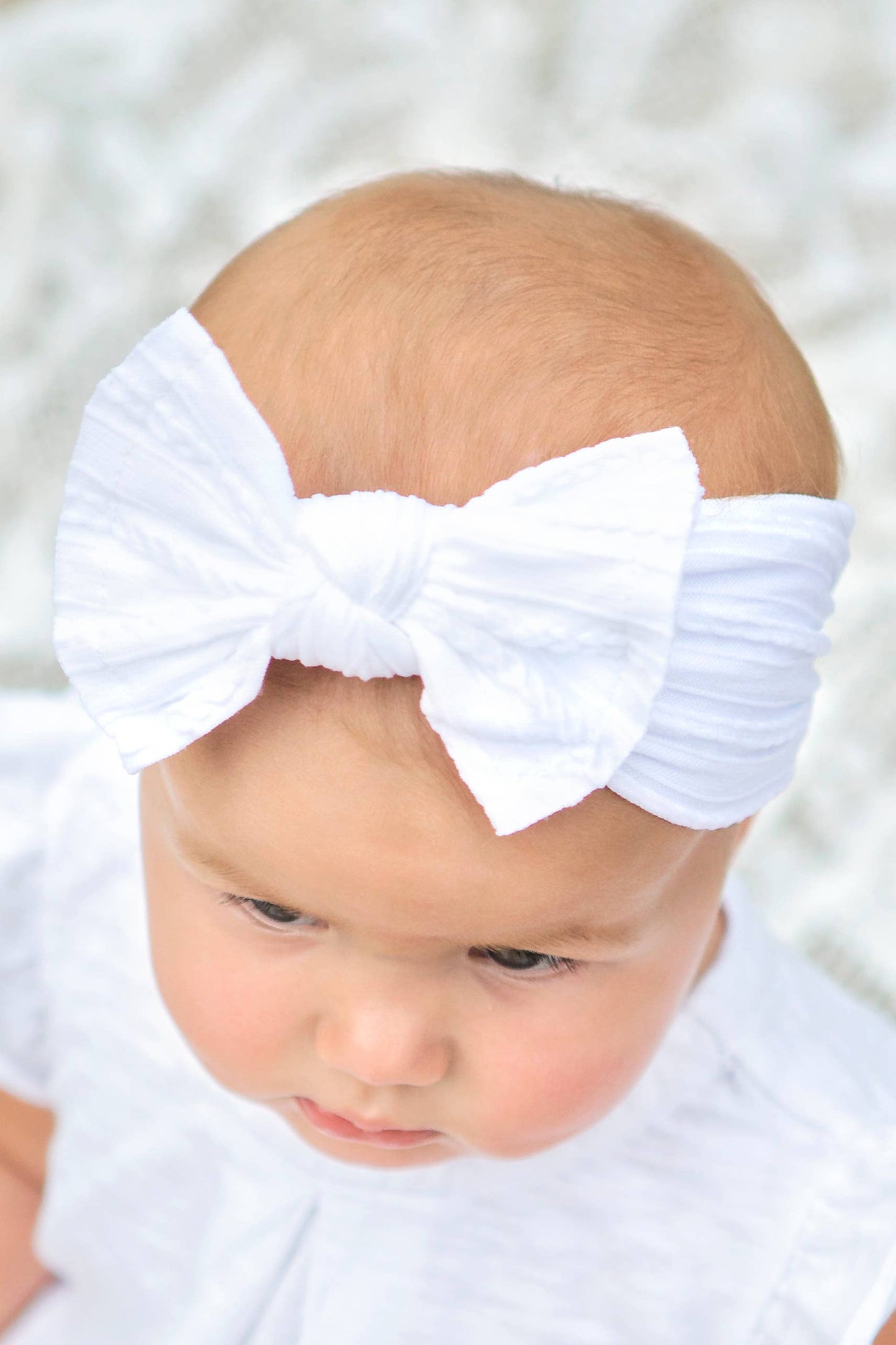 Cable Knit Bow Headband: Burgundy