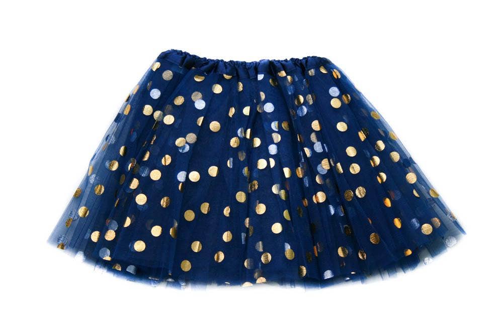 Gold Polka Dot Baby Tutu: Aqua