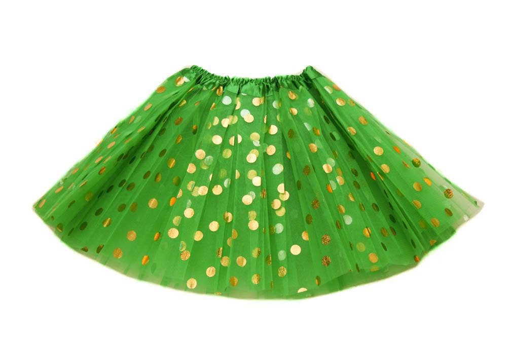 Gold Polka Dot Baby Tutu: Aqua