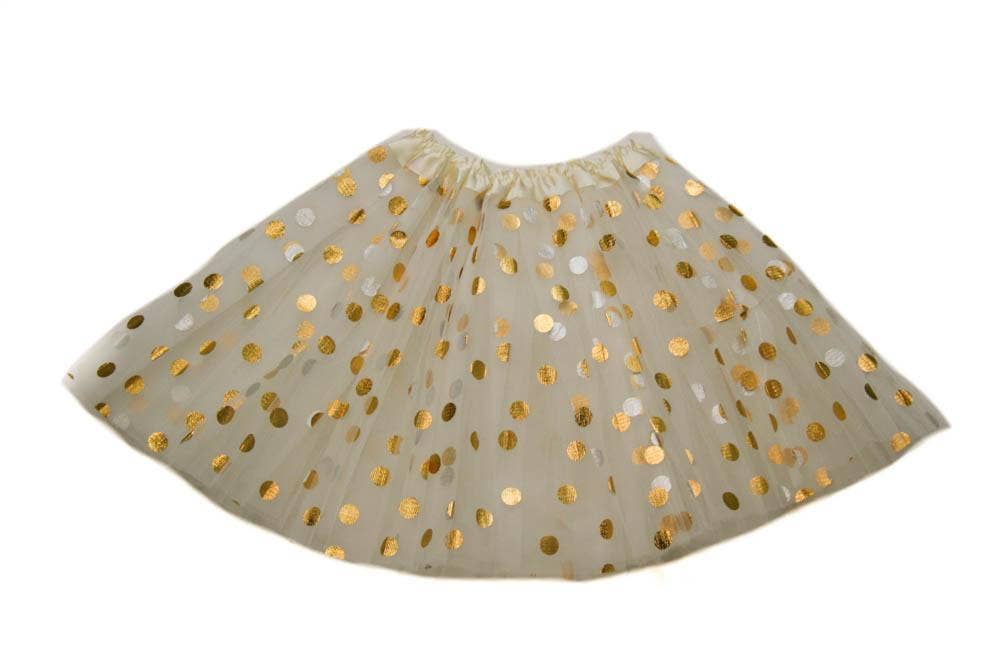 Gold Polka Dot Baby Tutu: Aqua