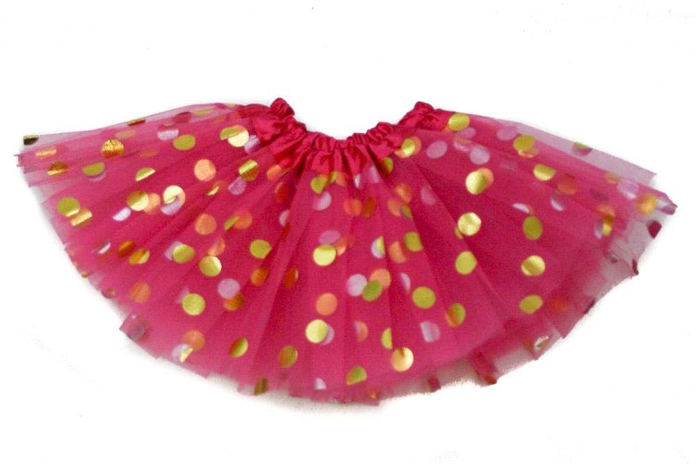 Gold Polka Dot Baby Tutu: Aqua